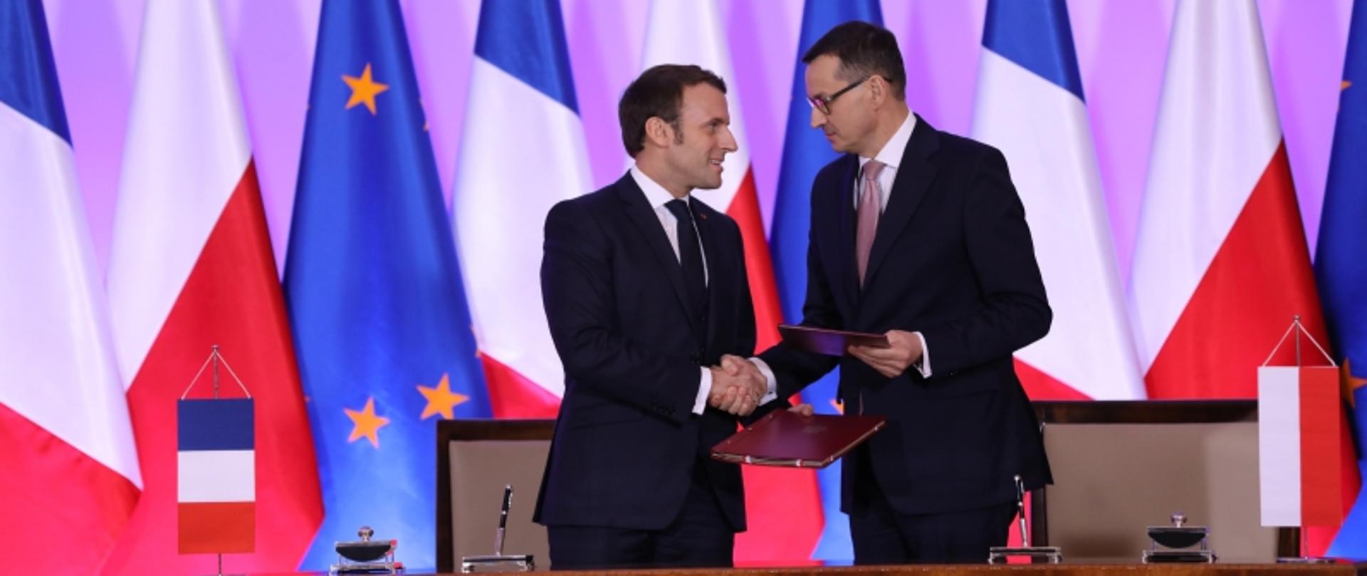 Podpisanie deklaracji polsko-francuskiej. 