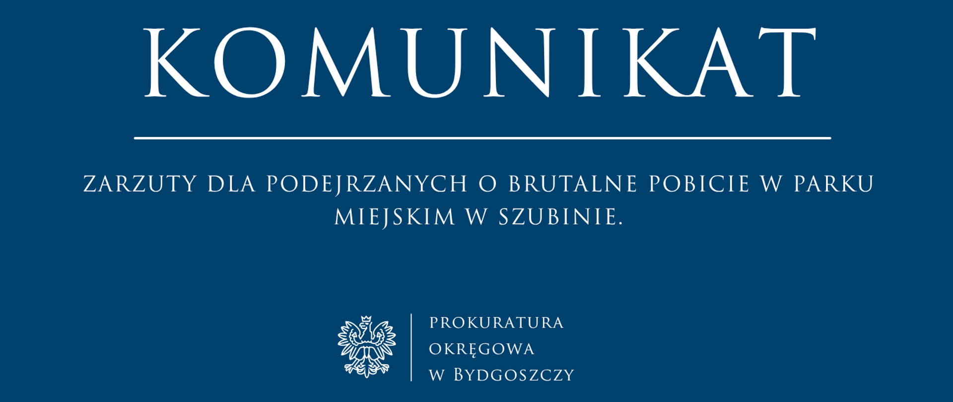Zarzuty dla podejrzanych o brutalne pobicie w parku miejskim w Szubinie.
