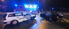 Wypadek dwóch samochodów osobowych Komorniki