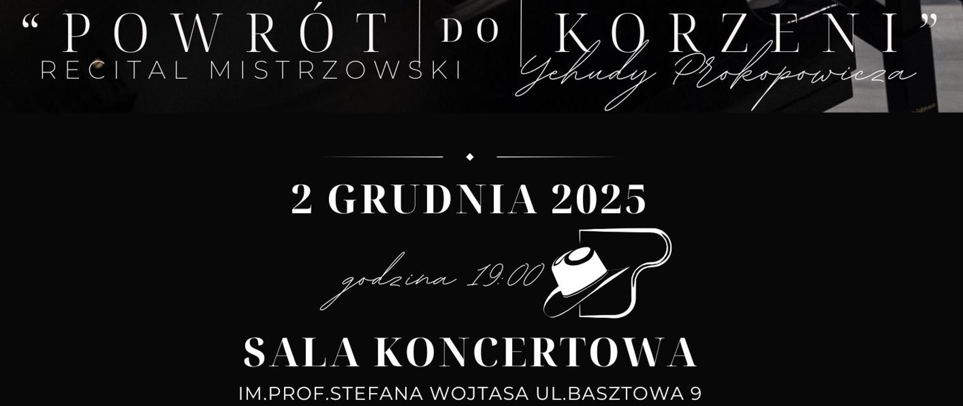 Recital mistrzowski Yehuda Prokopowicz 02.12.2025 godz.19.00 zdjęcie Yehudy