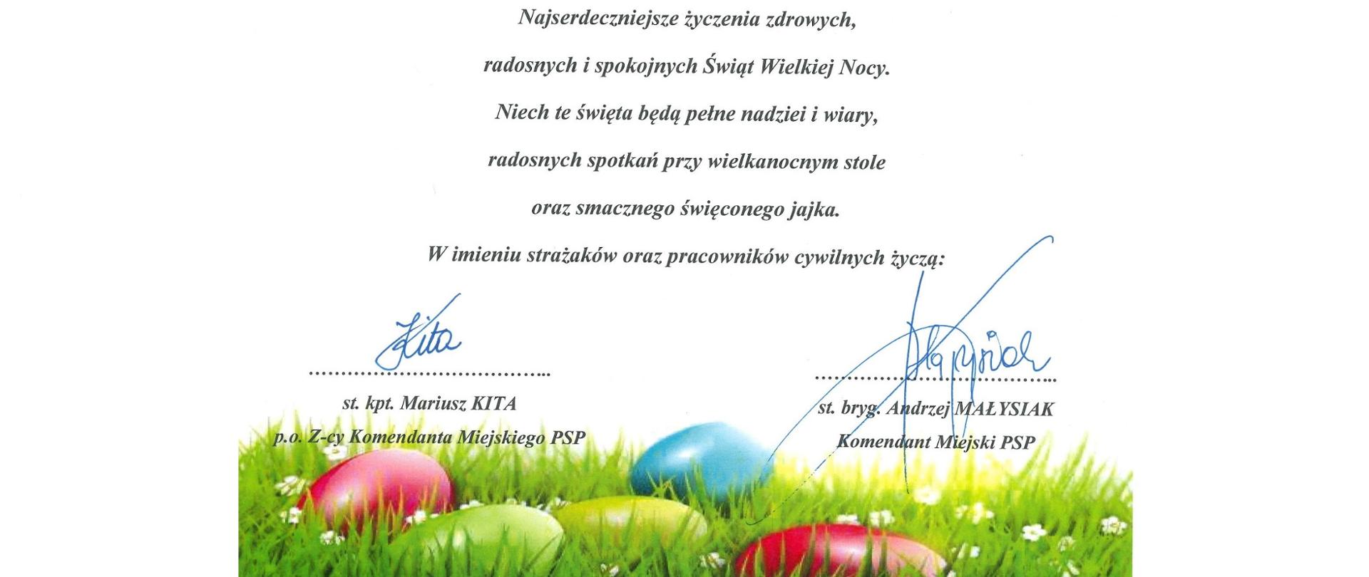 Życzenia świąteczne z okazji świąt wielkiej nocy.