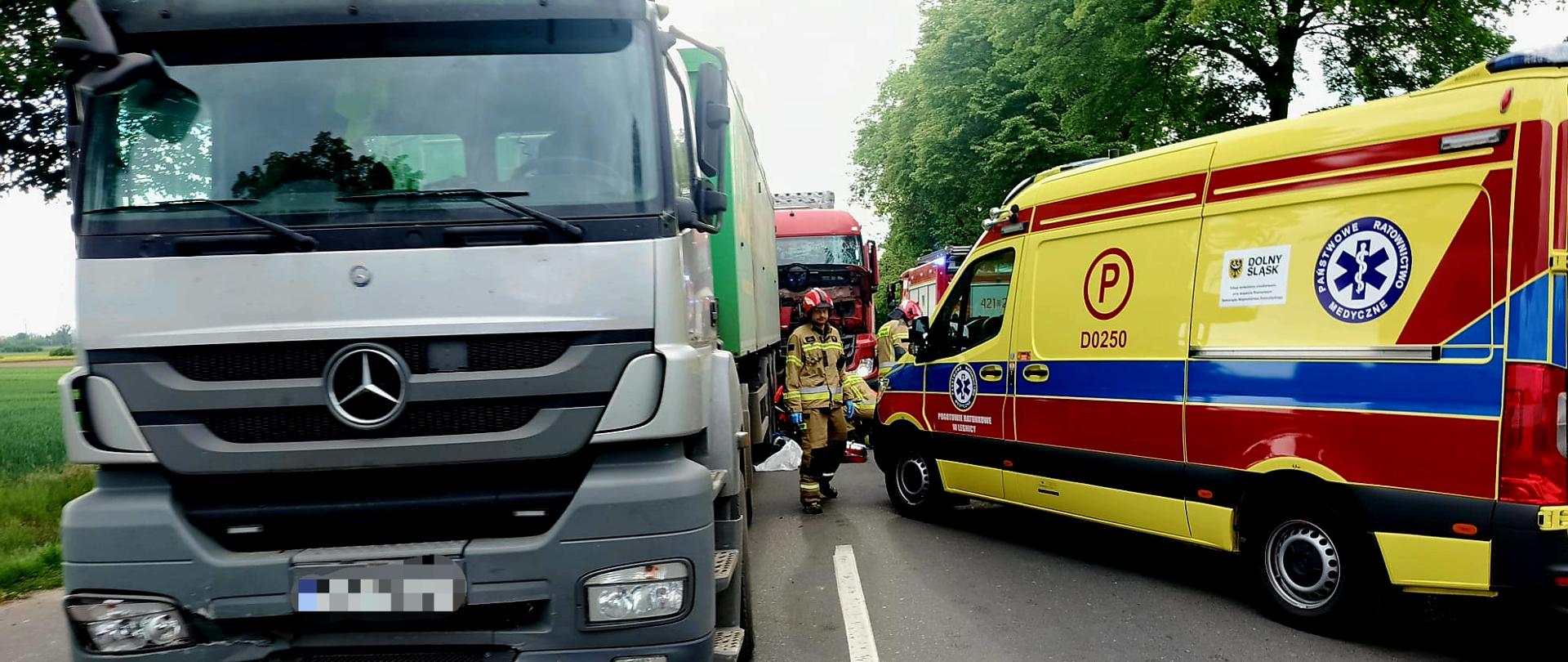 Wypadek - samochód ciężarowy
