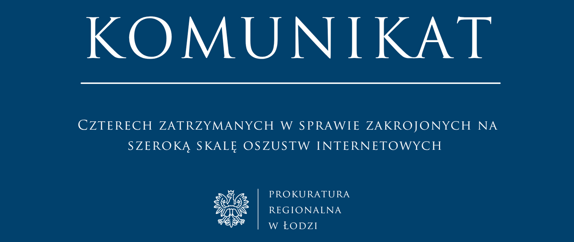 Komunikat Prokuratury Regionalnej w Łodzi 2026-09-04