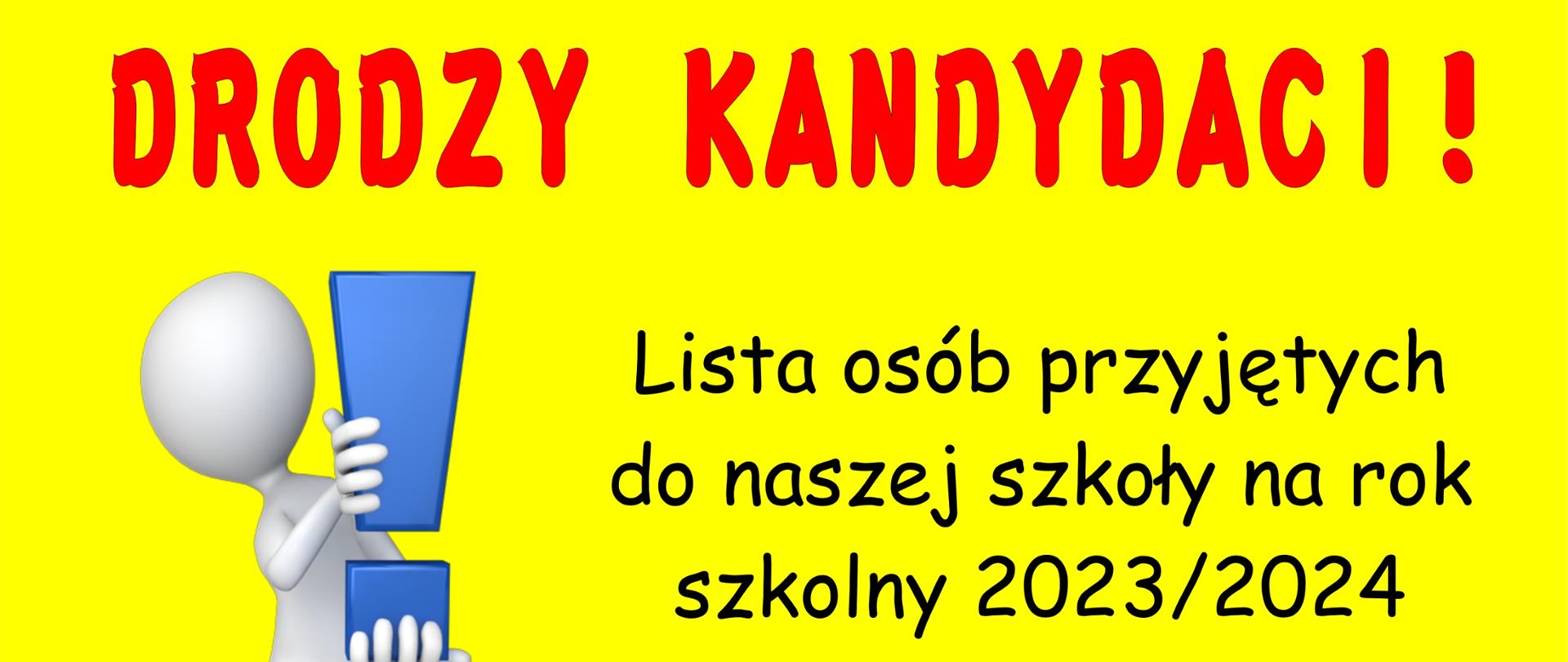 Lista osób przyjętych do naszej szkoły na rok szkolny 2023/2024 jest wywieszona w gablocie w holu PSM I st. w Zbąszyniu.