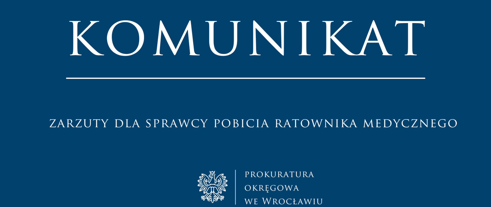 Zarzuty dla sprawcy pobicia ratownika medycznego 