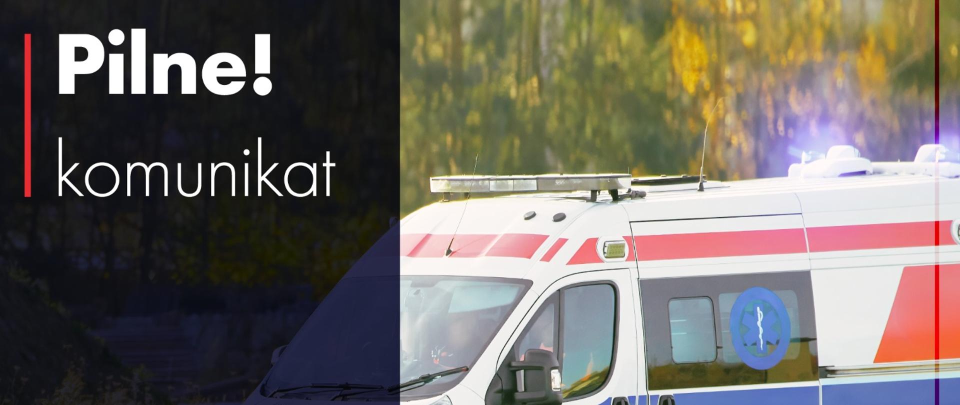 Grafika - pilny komunikat 