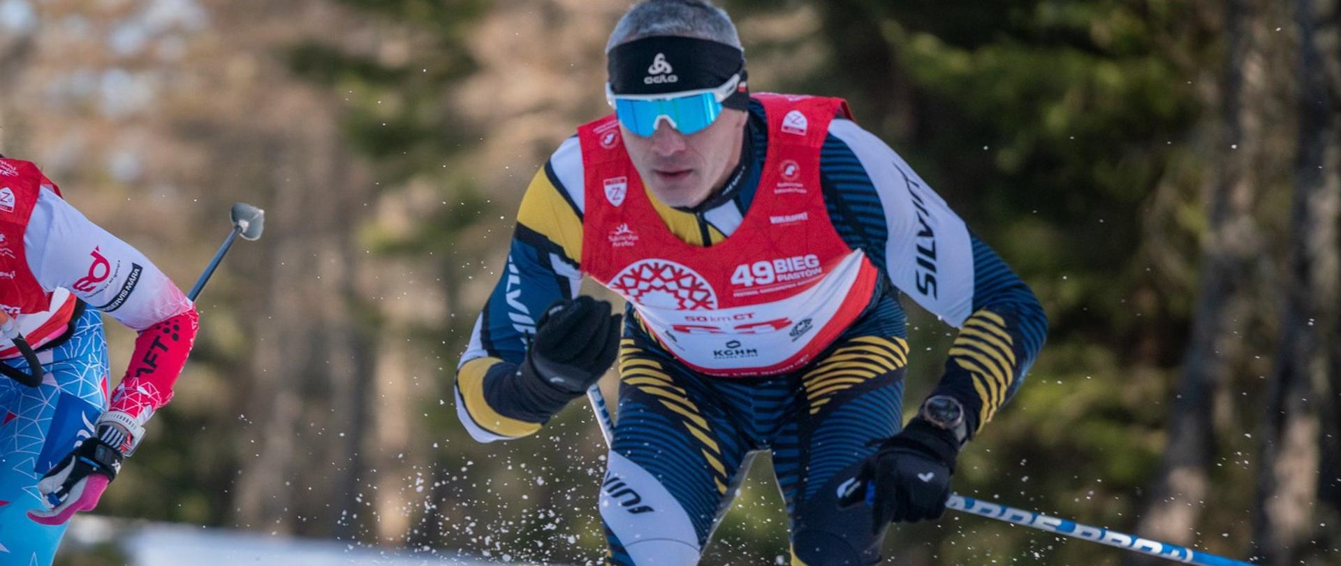 Kpt. Żamojtuk podczas biegu