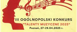 Zdjęcie przedstawia dyplom za zdobycie nagrody podczas III Ogólnopolskiego Konkursu "Talenty Muzyczne" w Poznaniu.