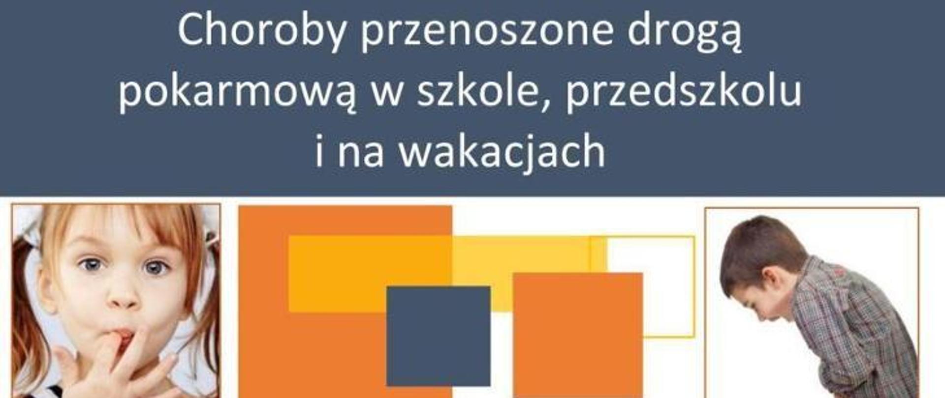
Plakat - choroby przenoszone drogą pokarmową.