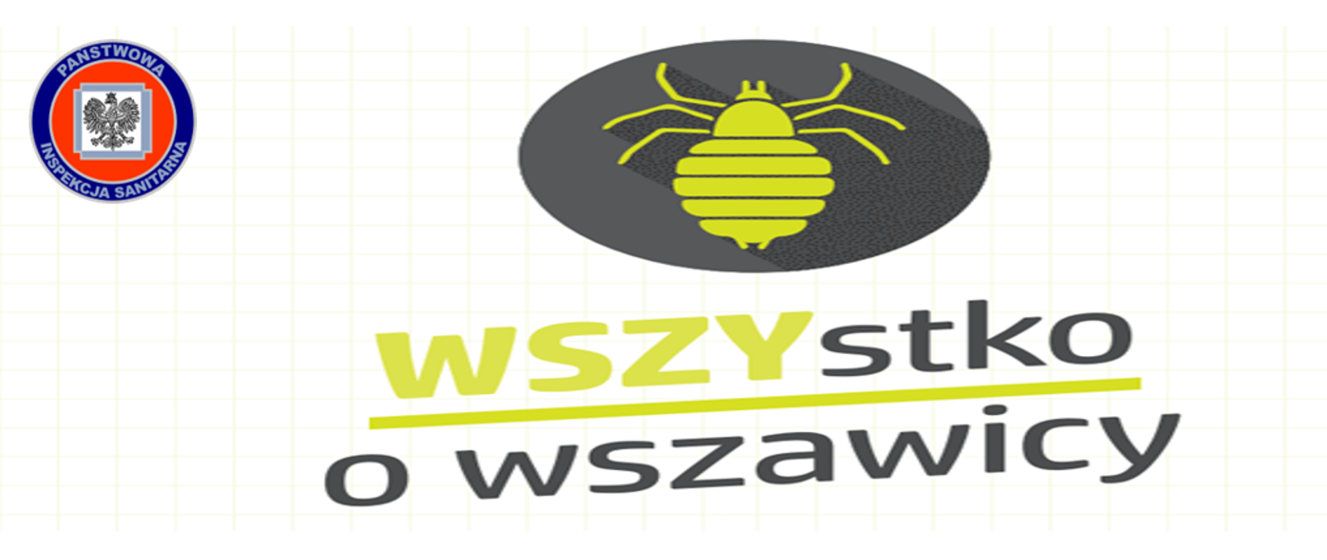 grafika przedstawia wesz, logo oraz hasło tematyczne