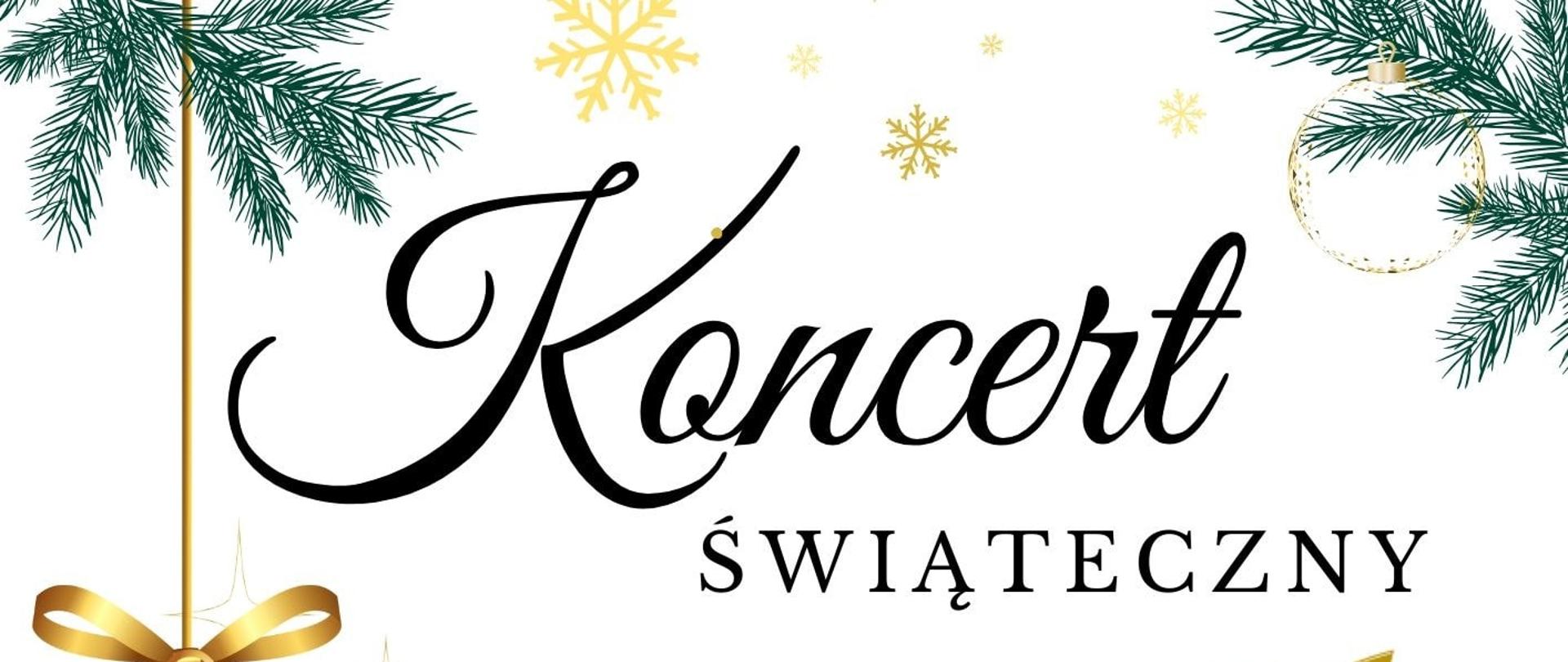 Koncert Świąteczny - 18 grudnia 2025 godz. 17.00 choinka z nut i bombka 