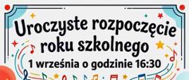 Kolorowy baner - rozpoćżecie roku szkolnego. 