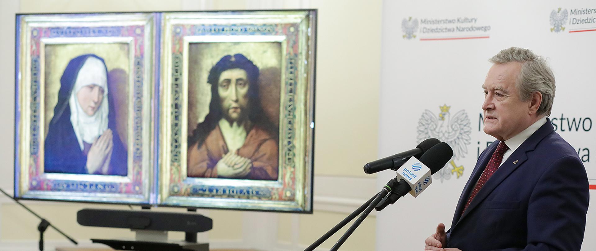 Odnaleziony w Hiszpanii dyptyk z warsztatu Dierica Boutsa wraca do Polski, fot. Danuta Matloch