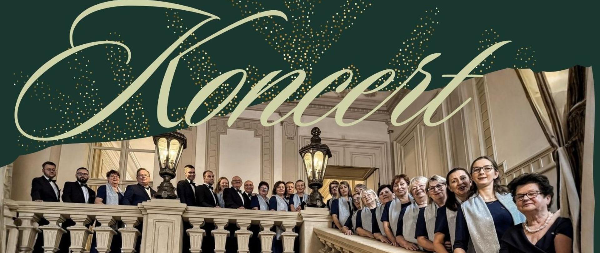 Plakat dotyczący Koncertu chóru "Światłość przychodzi na świat" odbywającego się w dniu 20.12.2025 o godz. 18.00.