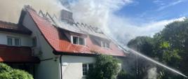 Pożar domu jednorodzinnego w miejscowości Pątnów Legnicki