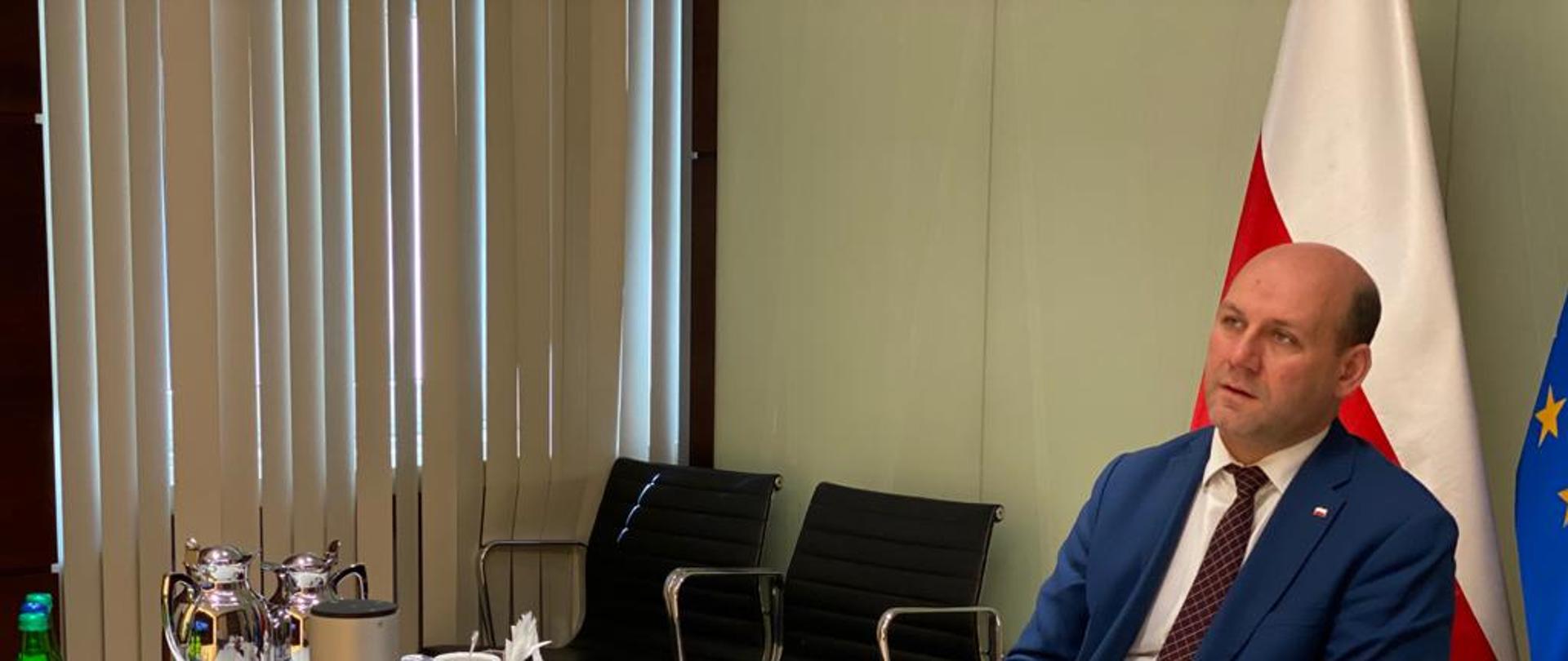 Secretary of State Szymon Szynkowski vel Sęk holds a videoconference with Permanent Secretary for Foreign and European Affairs of Malta Christopher Cutajar