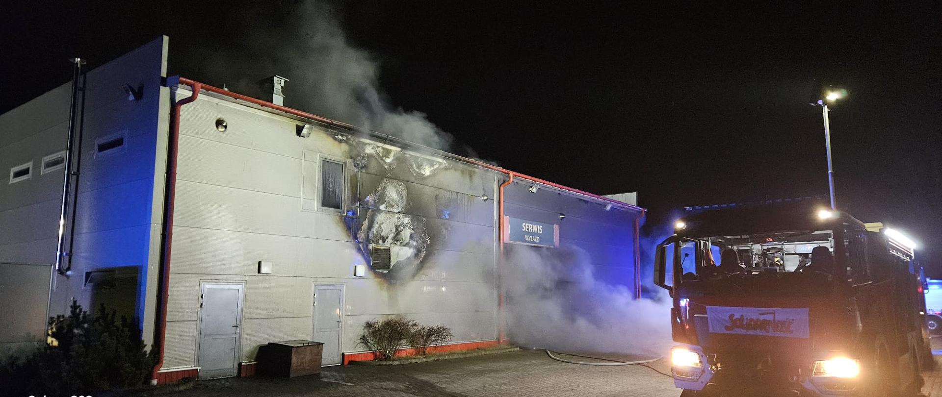 Pożar warsztatu w Szczytnie na ul. Przemysłowej