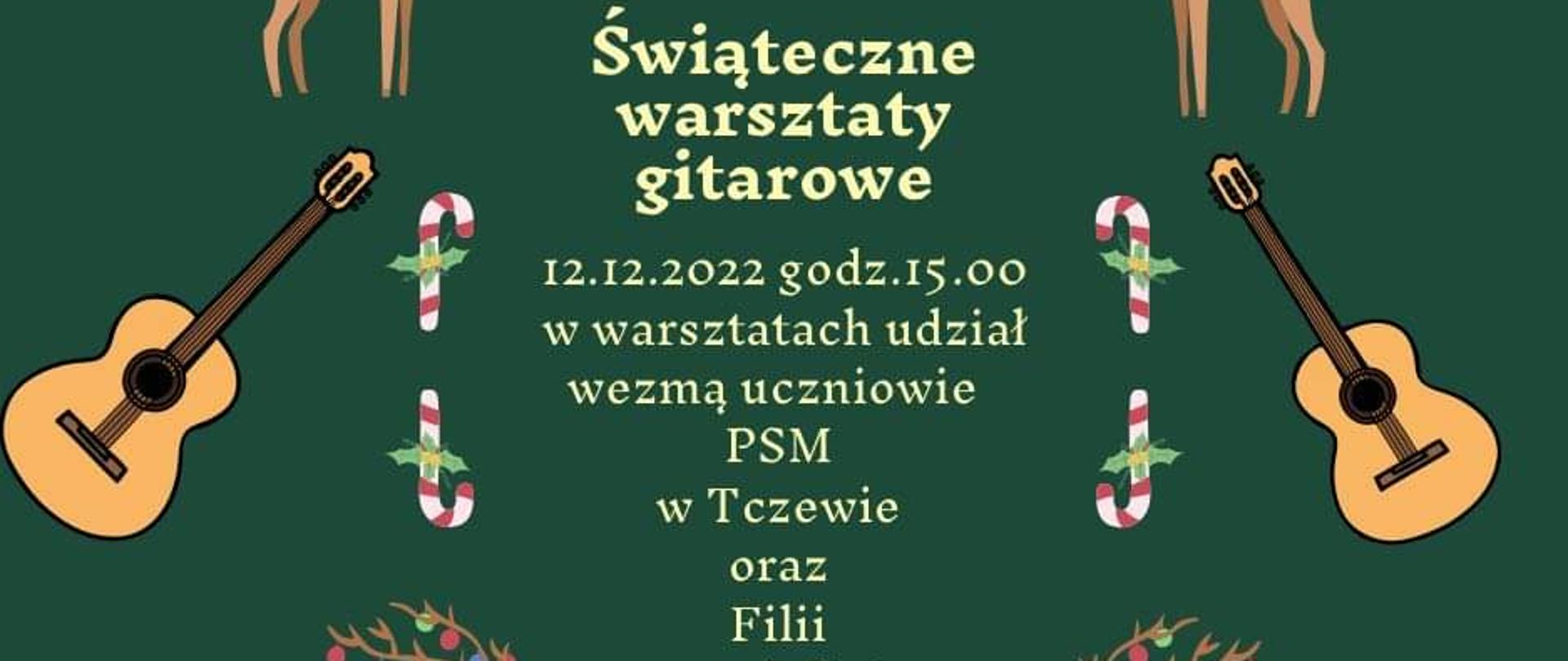 Plakat warsztatów gitarowych w Pelplinie