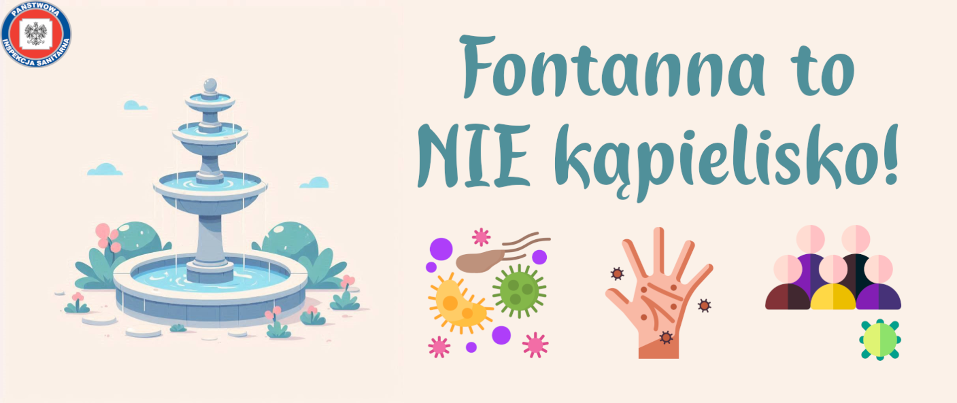 Fontanna to nie kąpielisko!