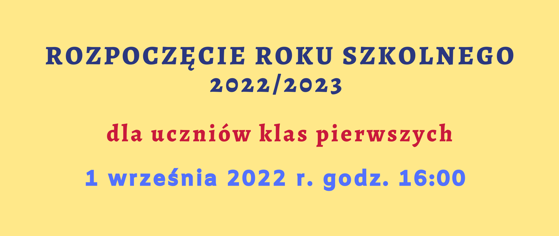 1 września 2022 roku o godz. 16.00 w auli szkoły odbędzie się uroczyste rozpoczęcie roku szkolnego dla uczniów klas pierwszych.
Wzorem poprzedniego roku, uczniów klas starszych prosimy o skontaktowanie się z nauczycielami przedmiotu głównego celem ustalenia zajęć indywidulanych z instrumentu. Proszę zabrać ze sobą swój plan zajęć ze szkoły podstawowej.