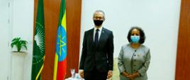 Amb. Przemysław Bobak i Prezydent Etiopii Sahle-Work Zewde - 13.10.2020