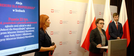 Minister Anna Zalewska podczas konferencji prasowej