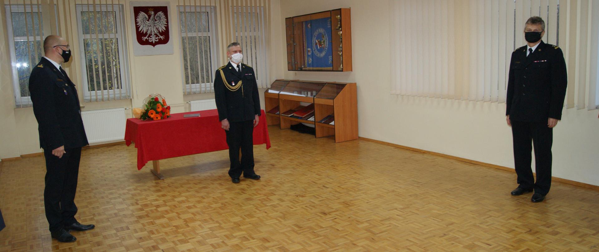 Przemówienie dowódcy JRG1 bryg. Stanisława Budynka, podczas pożegnania asp.sztab. Grzegorza Budynka