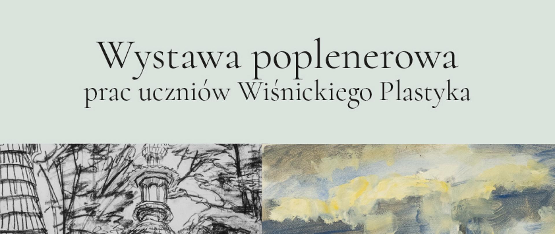 Plakat informuje o wystawie poplenerowej prac uczniów Wiśnickiego Plastyka.
Kompozycja złożona z kilku prac malarskich i rysunkowych, ukazujących:
architekturę (budynki, dwory, kościół),
krajobrazy miejscowości,
elementy zabytkowe i miejskie.
Przez środek plakatu biegnie czerwony napis „MUSZYNA 2025”, wskazujący temat i miejsce pleneru artystycznego.
U góry widnieje tytuł wystawy:
„Wystawa poplenerowa prac uczniów Wiśnickiego Plastyka”.
Na dole umieszczono informacje organizacyjne:
wystawa czynna do 31.05.2026,
spotkanie z autorami prac: 28.04.2026,
miejsce: Powiatowa i Miejska Biblioteka Publiczna w Bochni, Filia nr 1, ul. Wojska Polskiego 1.