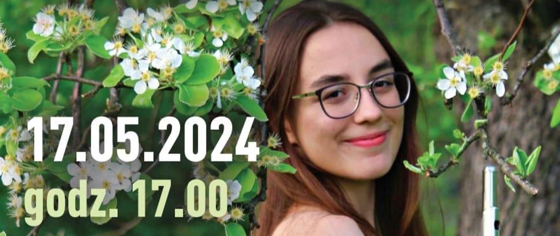 Recital dyplomowy Gabrieli Żmudy z klasy fletu Pani mgr Marty Majewskiej, który odbędzie się 17 maja 2024 roku o godzinie 17:00 w sali Koncertowej PSM I i II stopnia w Wadowicach. Przy fortepianie Pani Olga Piotrowska-Cender, w programie: A. Khachaturian, G. F. Haendel, Ł. Woś.