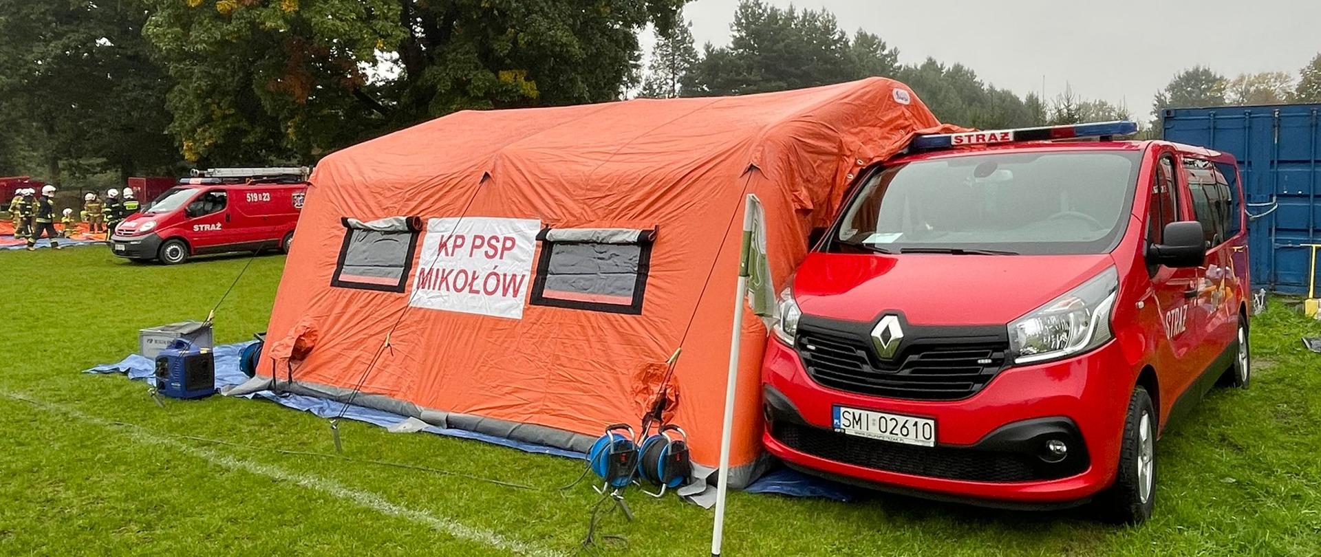 Zarzyna 2022 wspólne ćwiczenia KP PSP Mikołów i jednostek OSP powiatu mikołowskiego 