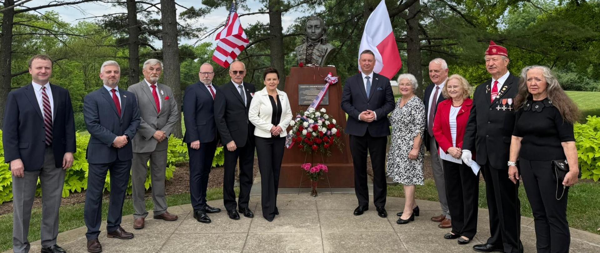 Odsłoniliśmy pomnik gen. Kazimierza Pułaskiego w St. Louis w Stanach Zjednoczonych, fot. MKiDN