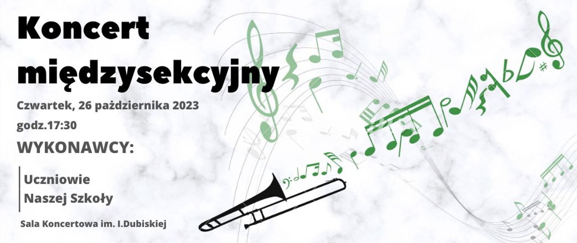 Koncert międzysekcyjny 26.10.2023 baner