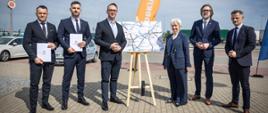Briefing prasowy z udziałem ministra infrastruktury Dariusza Klimczaka w związku z planowaną rozbudową autostrady A2 Łódź - Warszawa