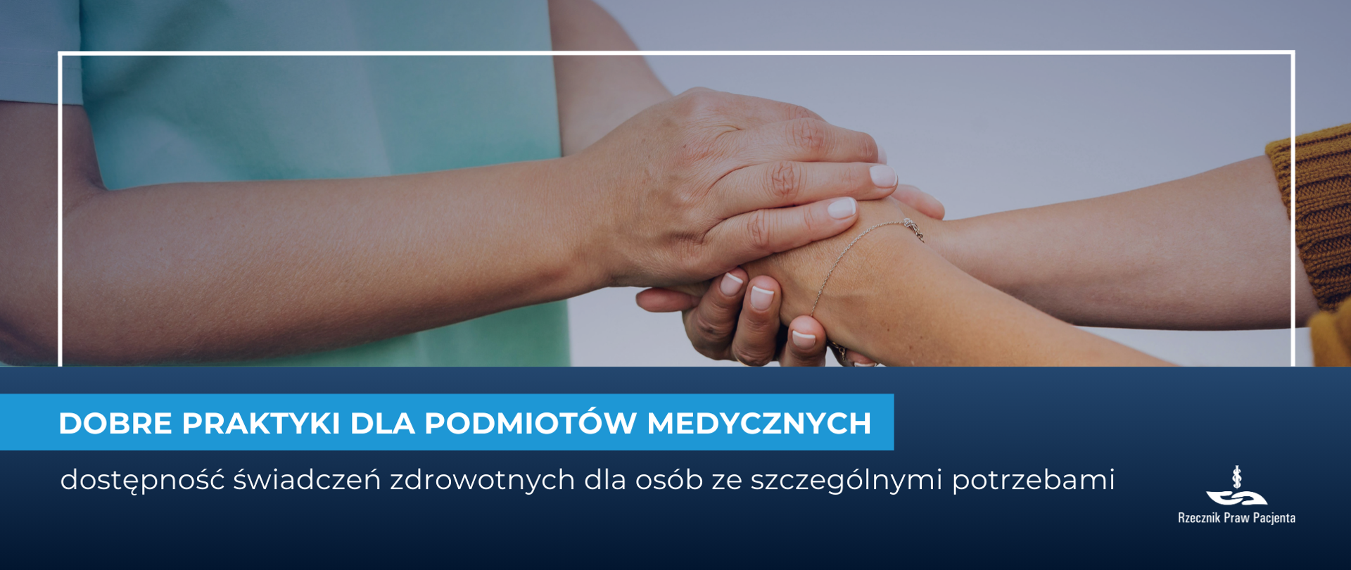 Grafika przedstawia uścisk dłoni lekarza z pacjentem 