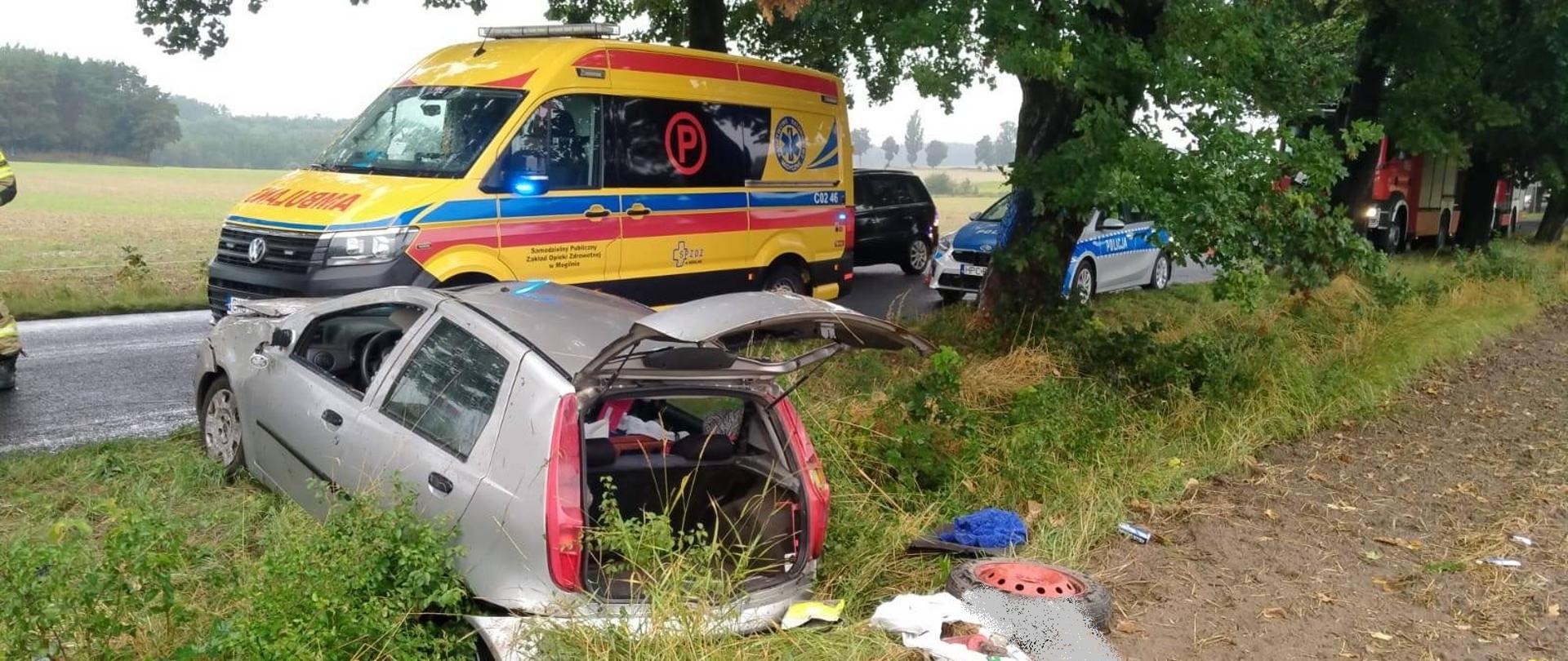 Dachowanie Fiata w Ostrowie