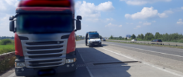 Miejsce zatrzymania do kontroli nietrzeźwego kierowcy rumuńskiej ciężarówki przez patrol mazowieckiej Inspekcji Transportu Drogowego.