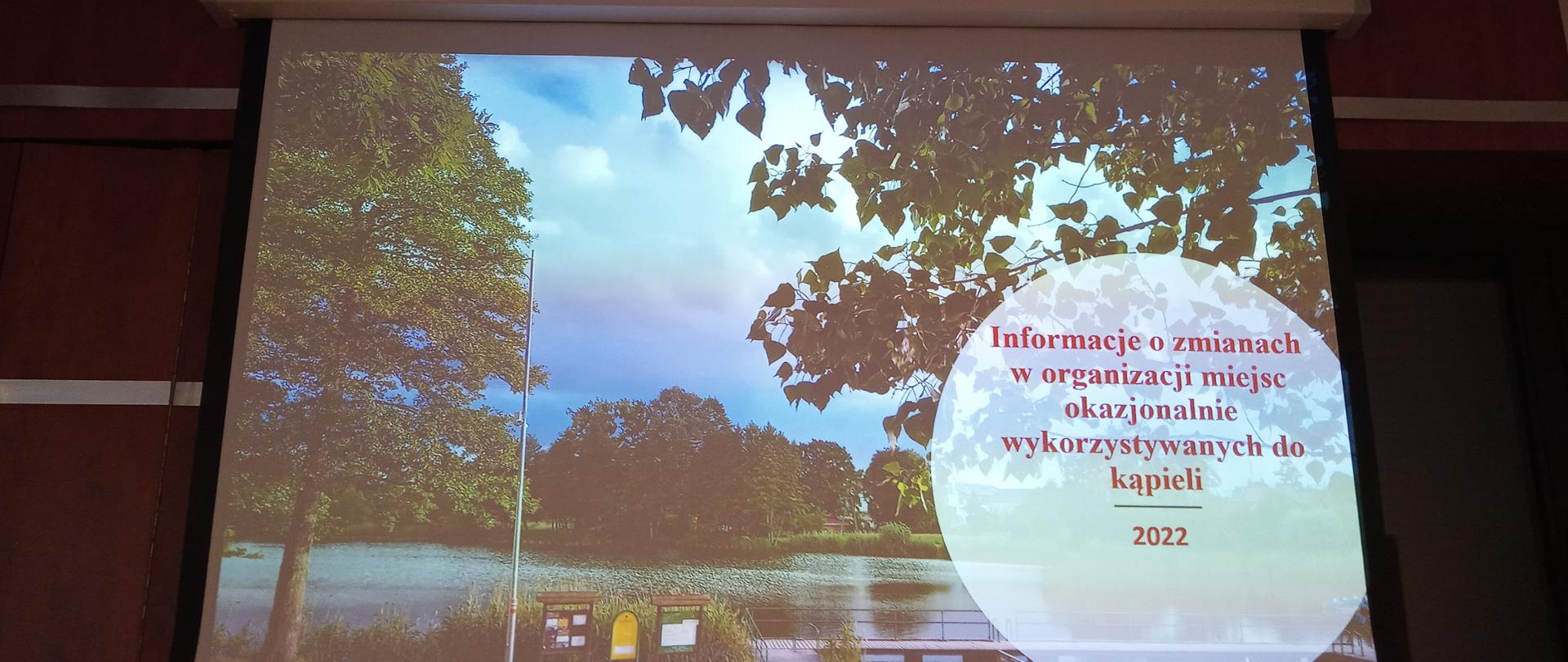 zdjęcie 1 - informacja o zmianach w organizacji miejsc okazjonalnie wykorzystywanych do kąpieli 2022