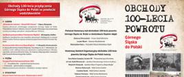 Broszura informacyjna obchodów 100-lecia powrotu Górnego Śląska do Polski