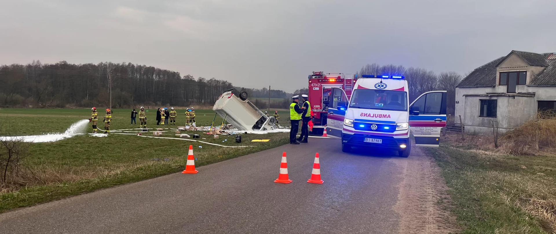 Wypadek drogowy w miejscowości Sytki