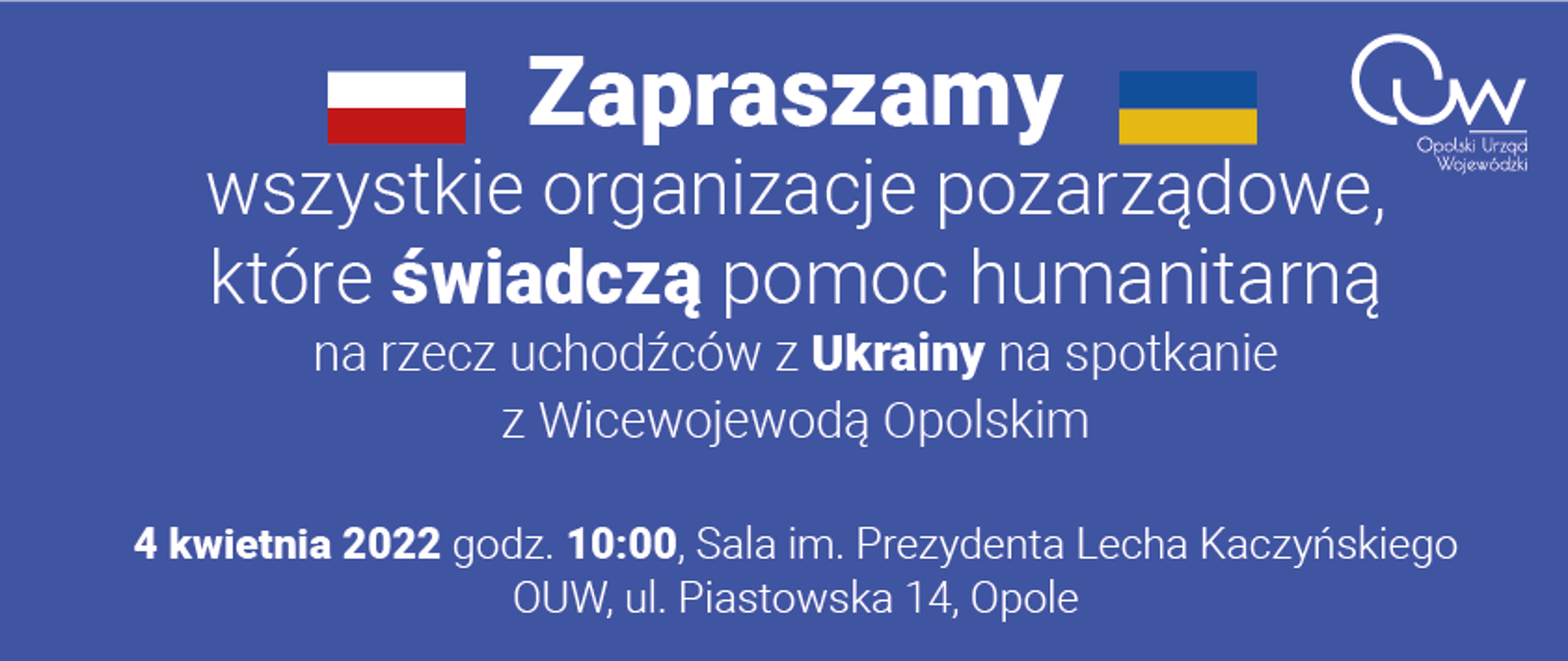 Zaproszenie organizacji pozarządowych
