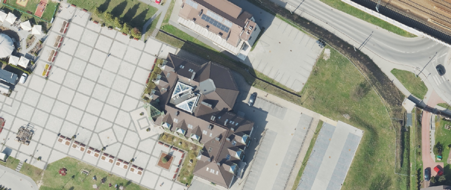 Ilustracja przedstawia fragment zdjęcia lotniczego dla gminy Zabierzów