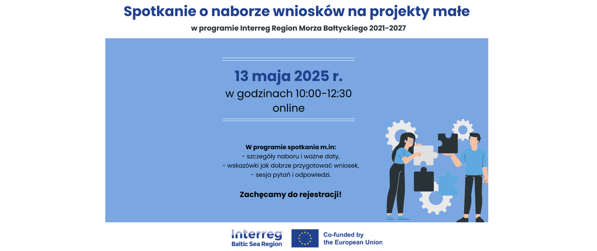 Spotkanie online dotyczące naboru wniosków w programie Interreg Region Morza Bałtyckiego 2021-2027