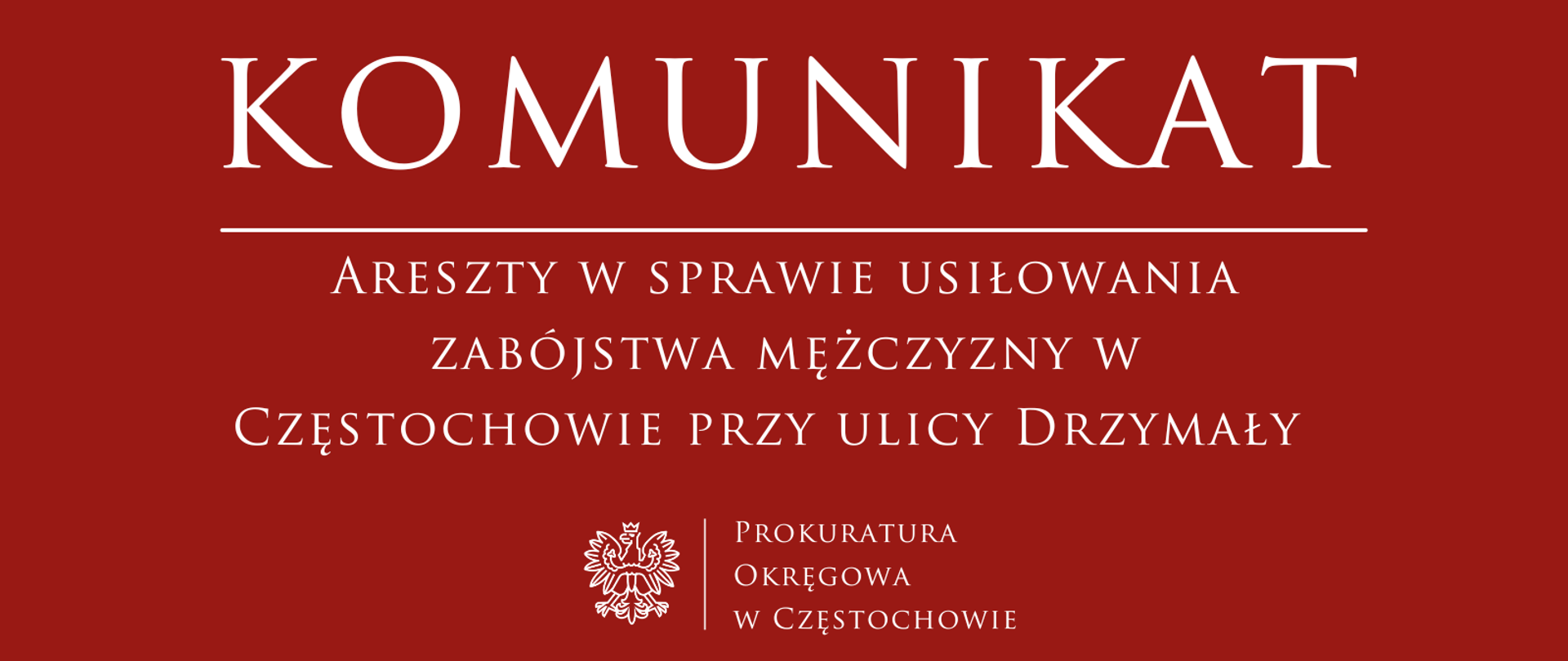 Areszty w sprawie usiłowania zabójstwa mężczyzny w Częstochowie przy ulicy Drzymały