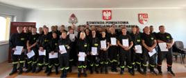 Rozdanie zaświadczeń ukończenia szkolenia podstawowego strażaków ratowników OSP