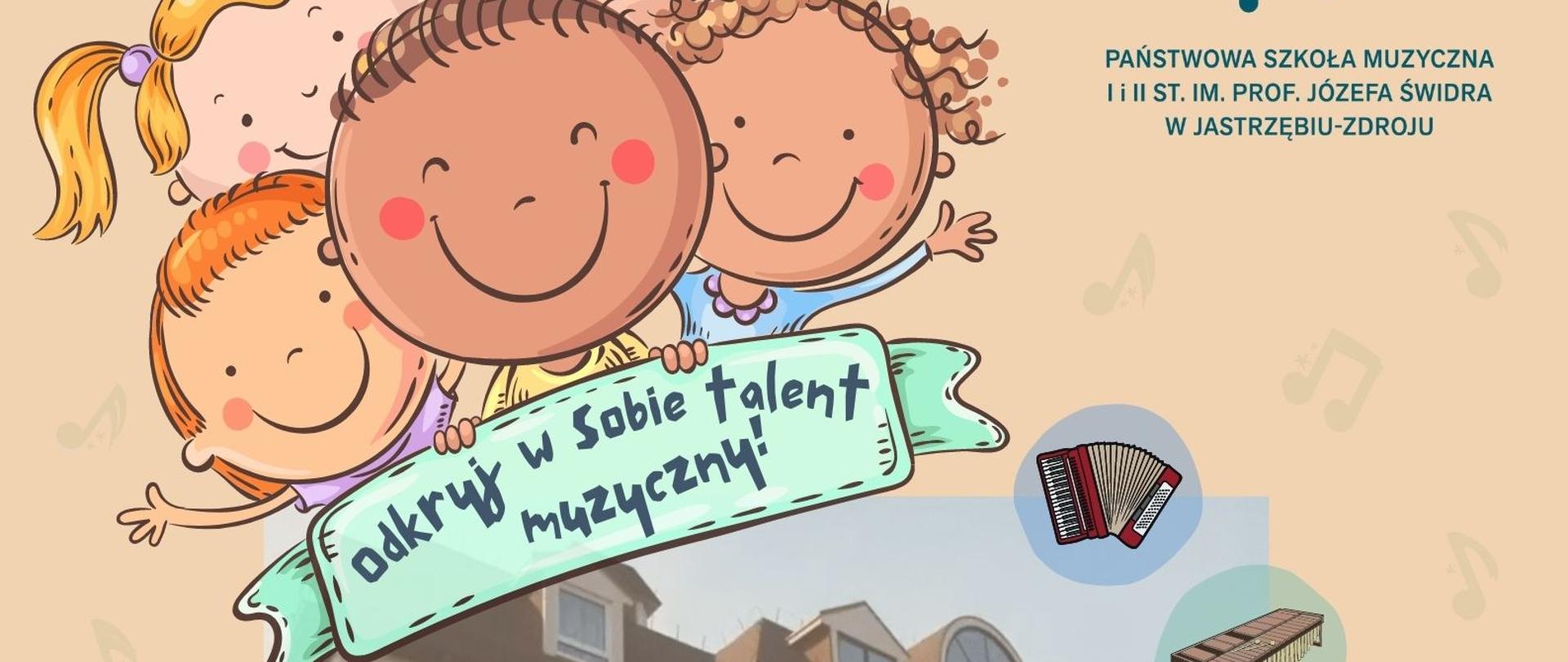 Państwowa Szkoła Muzyczna pierwszego i drugiego stopnia imienia Profesora Józefa Świdra w Jastrzębiu Zdroju ogłasza że ruszyła rekrutacja na rok szkolny dwa tysiące dwadzieścia trzy na dwa tysiące dwadzieścia cztery. Odkryj w sobie talent muzyczny! Zapraszamy uczniów w wieku od sześciu do dwudziestu trzech lat do Państwowej Szkoły Muzycznej pierwszego i drugiego stopnia imienia profesora Józefa Świdra w Jastrzębiu Zdroju ulica Kościuszki trzynaście A.
Wnioski o przyjęcie do szkoły należy składać do dwudziestego maja dwa tysiące dwudziestego trzeciego roku w sekretariacie szkoły. Dokumenty do pobrania na stronie www.psmjastrzebie.pl
Przesłuchania do Państwowej Szkoły Muzycznej pierwszego stopnia odbędą się w dniach dwudziestego szóstego i dwudziestego siódmego maja dwa tysiące dwudziestego trzeciego roku. Egzamin wstępny do Państwowej Szkoły muzycznej drugiego stopnia odbędzie się w dniach: egzamin teoretyczny dwudziestego szóstego maja, egzamin praktyczny dwudziestego siódmego maja dwa tysiące dwudziestego trzeciego roku.

