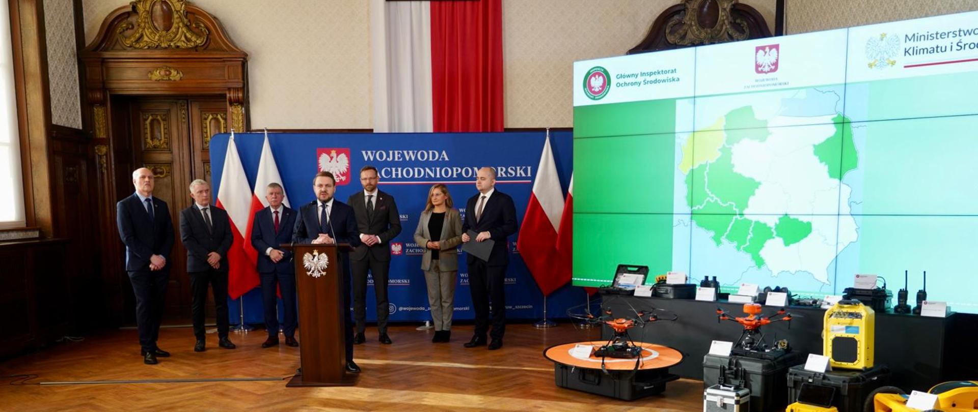 Konferencja dotycząca inauguracji Wydziału Zwalczania Przestępczości Środowiskowej w Szczecinie