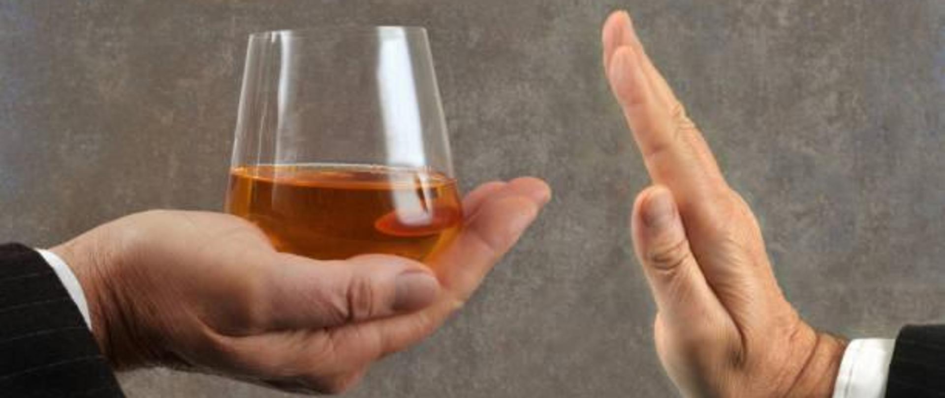 refuse a glass of alcohol