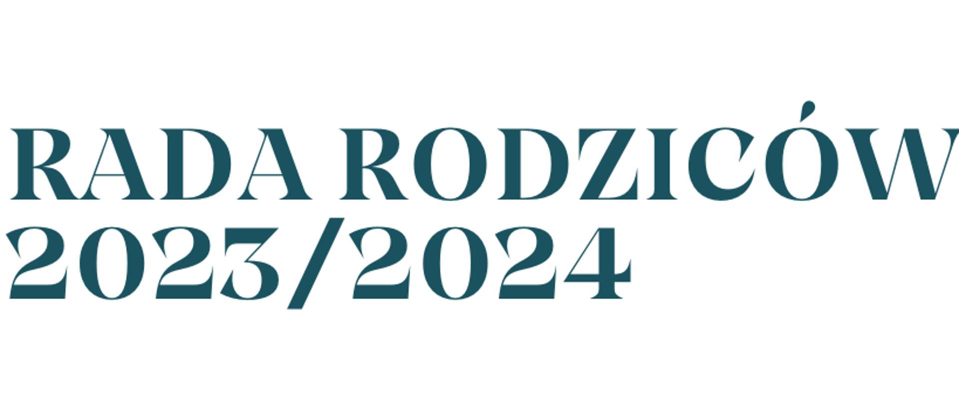 Na plakacie przedstawione są stanowiska oraz nazwiska osób wchodzących w skład Rady Rodziców w roku szkolnym 2023/2024.