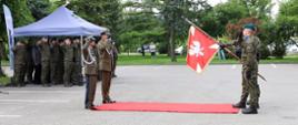 Przyjęcie chorągwi przez 2 Brygadę Zmotoryzowaną Legionów w Grajewie