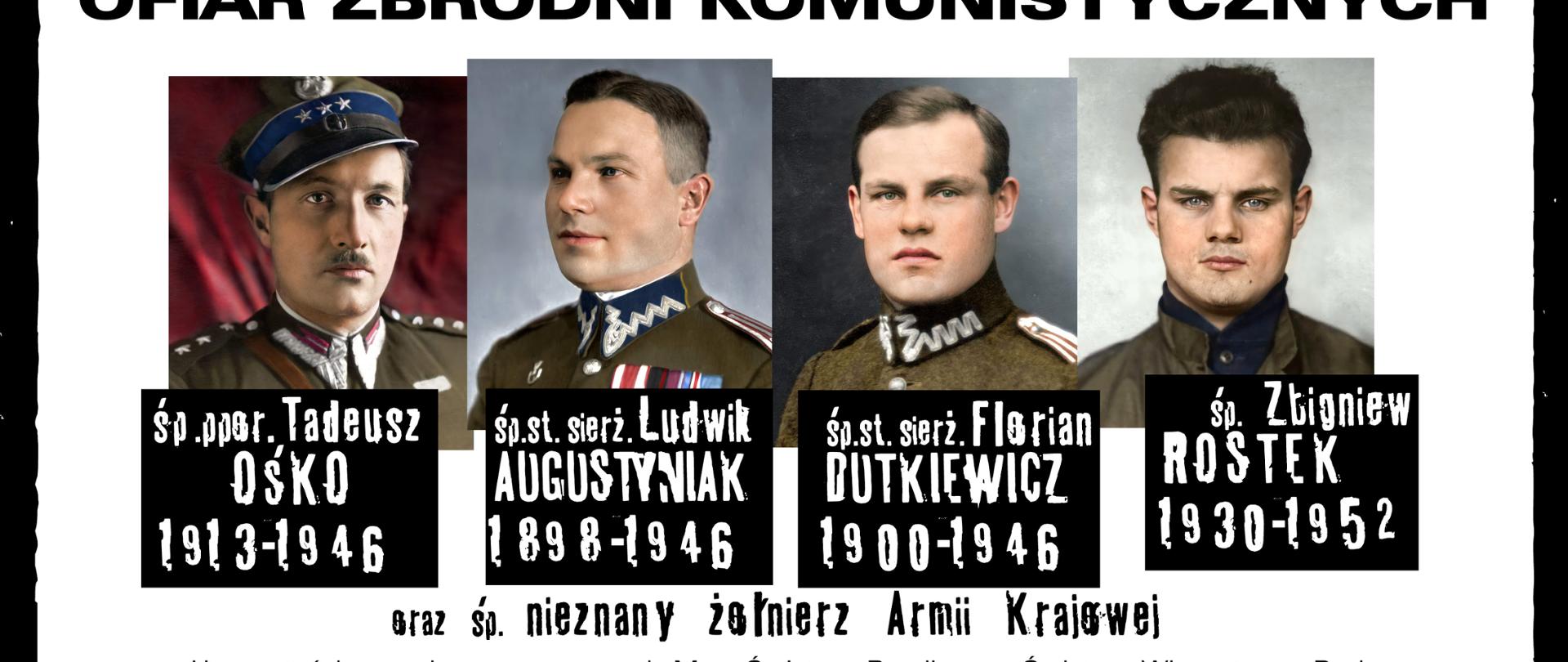 plakat informujący o pogrzebie ofiar zbrodni komunistycznych w Bydgoszczy